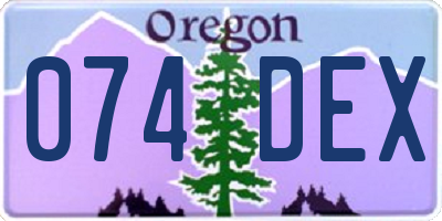 OR license plate 074DEX