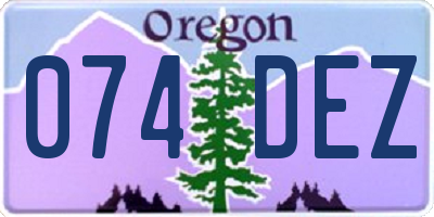 OR license plate 074DEZ
