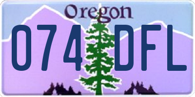 OR license plate 074DFL