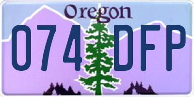 OR license plate 074DFP