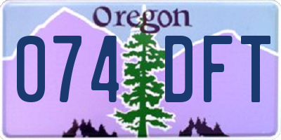 OR license plate 074DFT