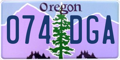 OR license plate 074DGA