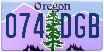 OR license plate 074DGB