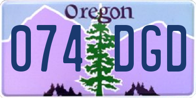 OR license plate 074DGD