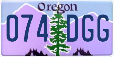 OR license plate 074DGG