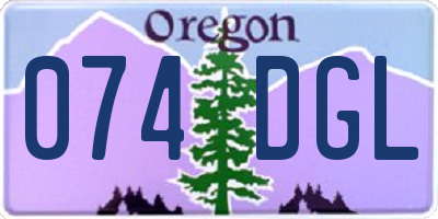 OR license plate 074DGL