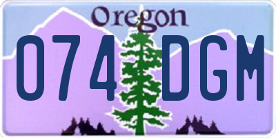 OR license plate 074DGM