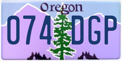 OR license plate 074DGP