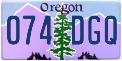 OR license plate 074DGQ