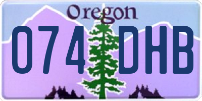 OR license plate 074DHB