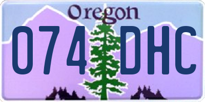 OR license plate 074DHC