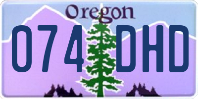 OR license plate 074DHD