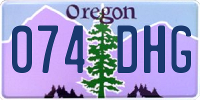 OR license plate 074DHG