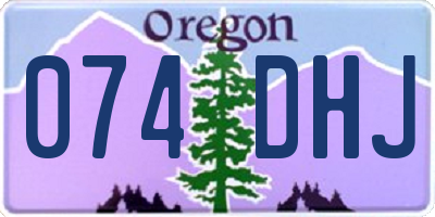 OR license plate 074DHJ