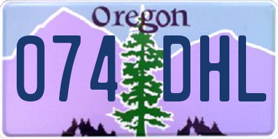 OR license plate 074DHL