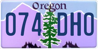 OR license plate 074DHO