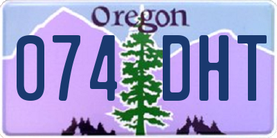 OR license plate 074DHT