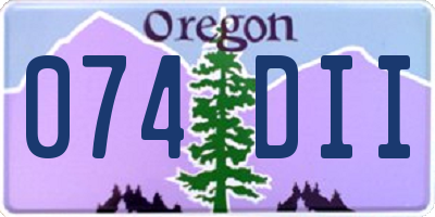 OR license plate 074DII