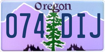 OR license plate 074DIJ