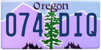 OR license plate 074DIQ