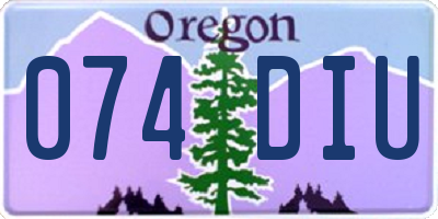 OR license plate 074DIU