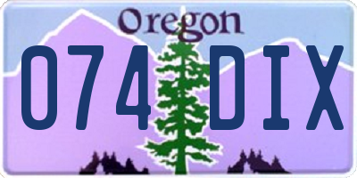 OR license plate 074DIX