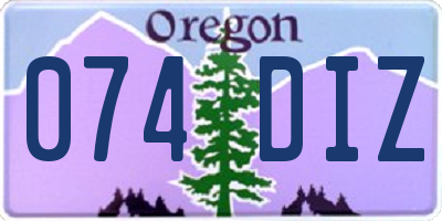 OR license plate 074DIZ