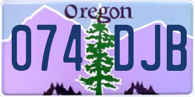 OR license plate 074DJB