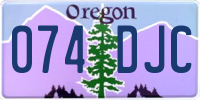OR license plate 074DJC