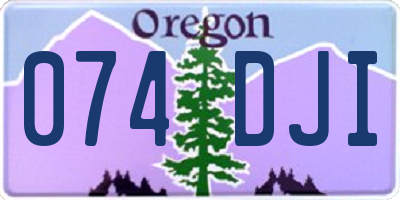 OR license plate 074DJI