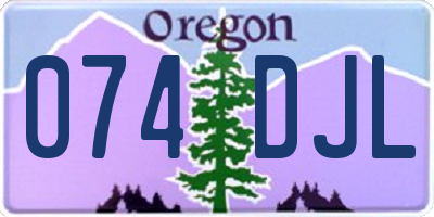 OR license plate 074DJL