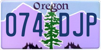 OR license plate 074DJP