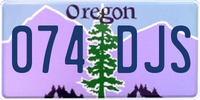 OR license plate 074DJS