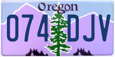 OR license plate 074DJV