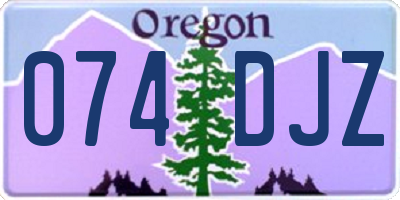 OR license plate 074DJZ
