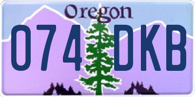 OR license plate 074DKB