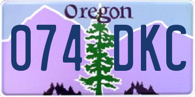 OR license plate 074DKC