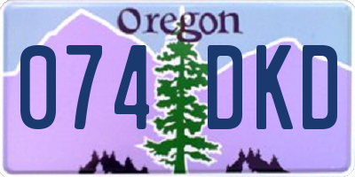 OR license plate 074DKD