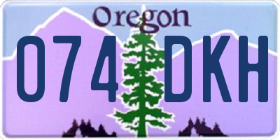 OR license plate 074DKH