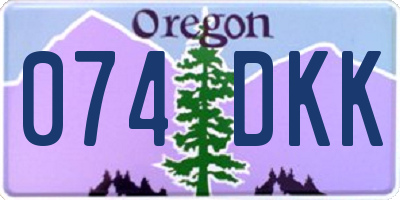 OR license plate 074DKK