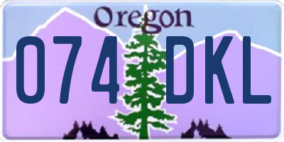 OR license plate 074DKL