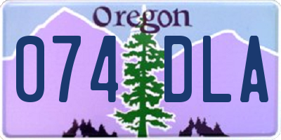 OR license plate 074DLA