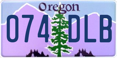 OR license plate 074DLB