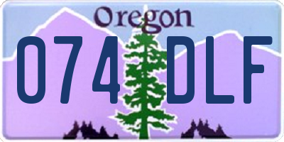 OR license plate 074DLF