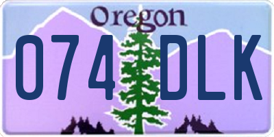 OR license plate 074DLK