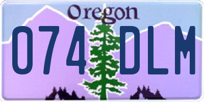 OR license plate 074DLM