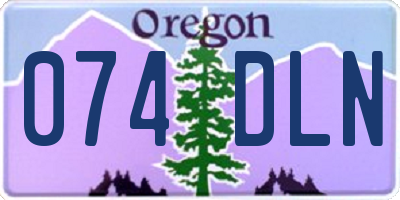 OR license plate 074DLN