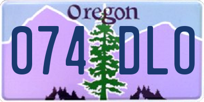 OR license plate 074DLO