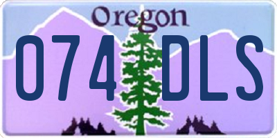 OR license plate 074DLS