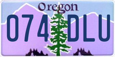 OR license plate 074DLU